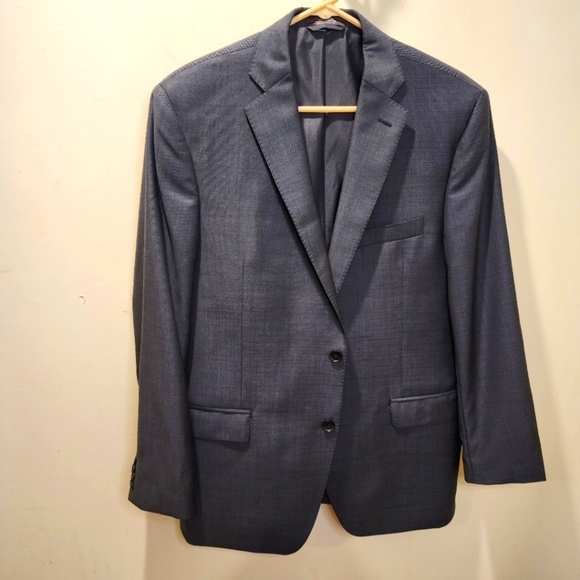 Black Brown men's Slim  gray 100% wool blazer size 44R - Picture 1 of 14